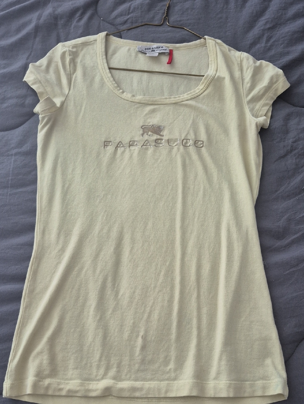 Parasuco Pale Yellow Logo Short Sleeve Tee